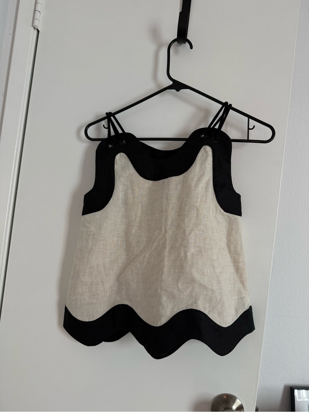 Staud renata corded strap linen top - Picture 4 of 7